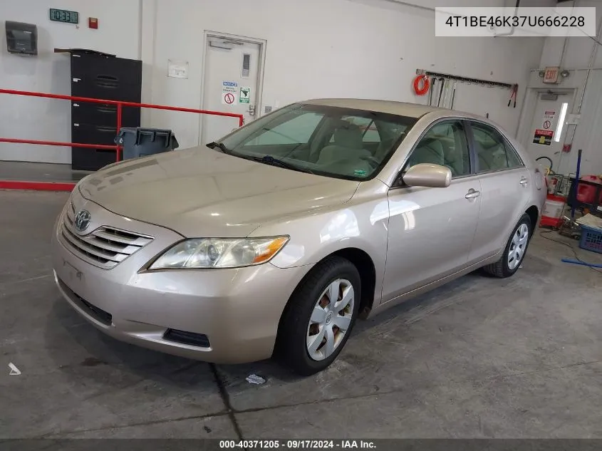 2007 Toyota Camry Ce VIN: 4T1BE46K37U666228 Lot: 40371205