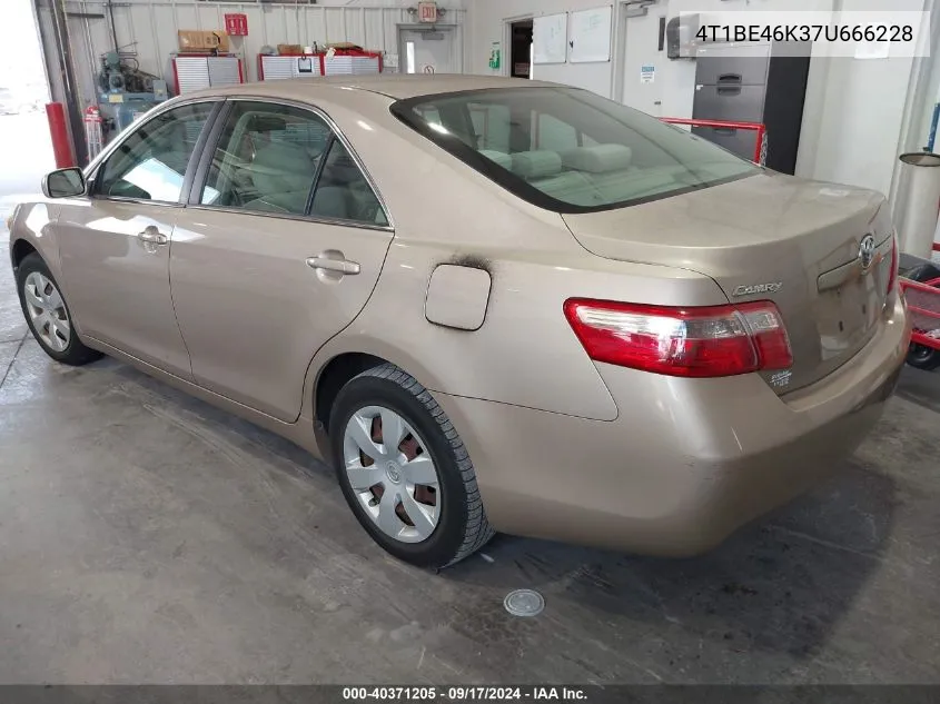 2007 Toyota Camry Ce VIN: 4T1BE46K37U666228 Lot: 40371205