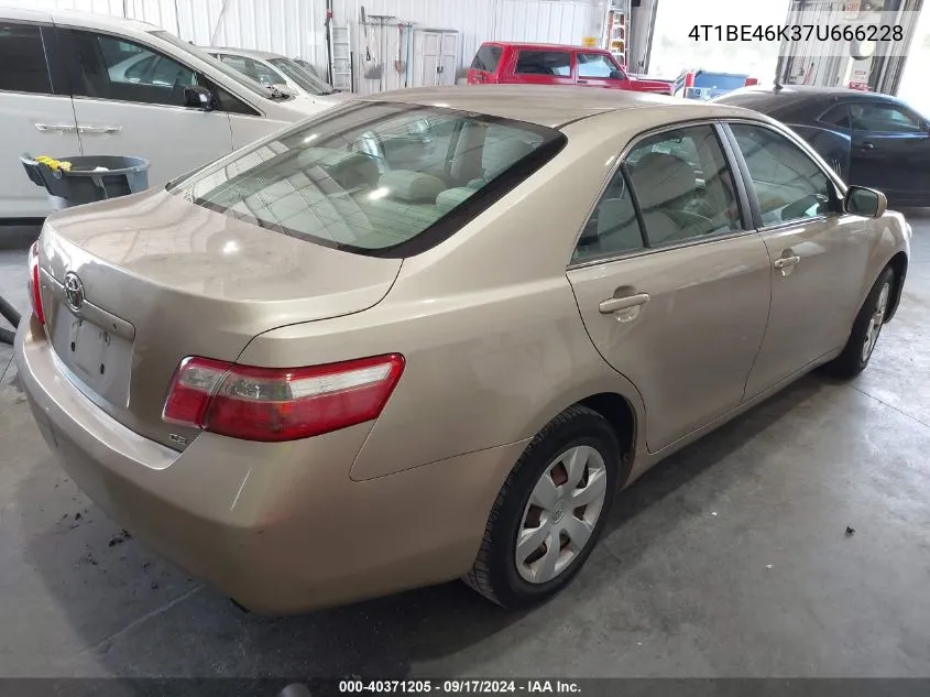 2007 Toyota Camry Ce VIN: 4T1BE46K37U666228 Lot: 40371205