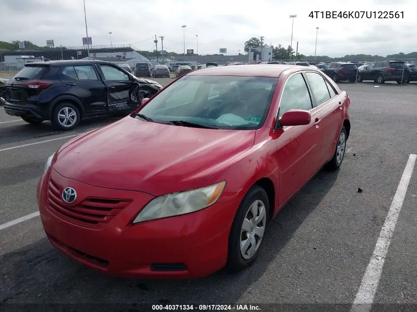 4T1BE46K07U122561 2007 Toyota Camry Le