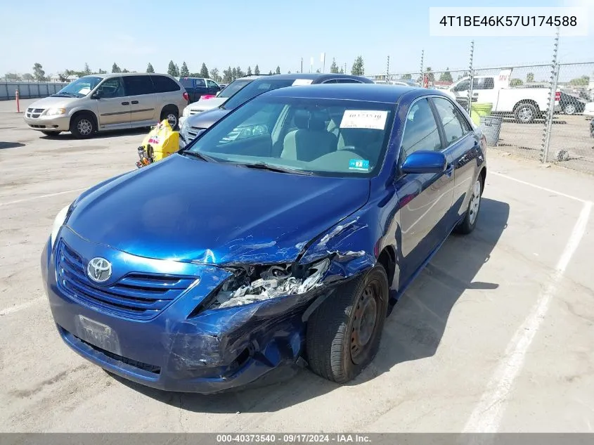 2007 Toyota Camry Ce VIN: 4T1BE46K57U174588 Lot: 40373540