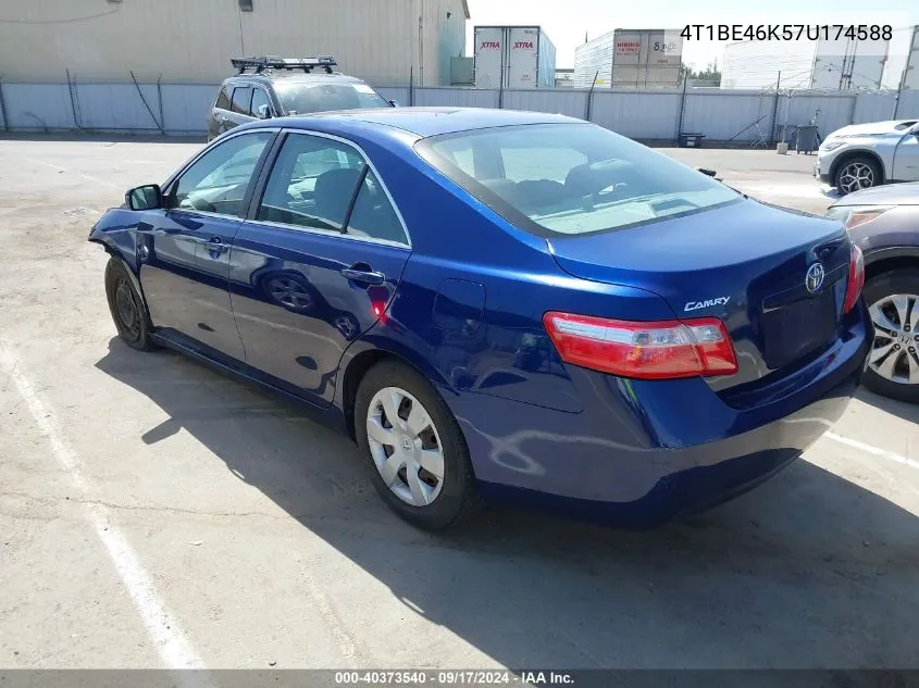 2007 Toyota Camry Ce VIN: 4T1BE46K57U174588 Lot: 40373540