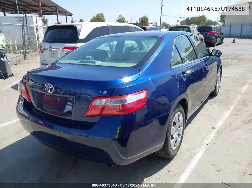 2007 Toyota Camry Ce VIN: 4T1BE46K57U174588 Lot: 40373540