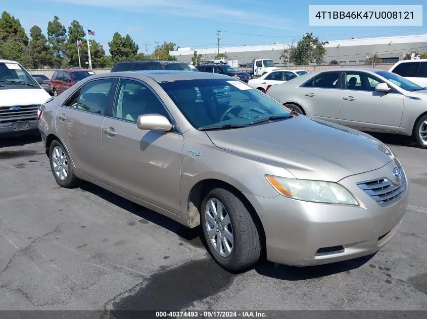 2007 Toyota Camry Hybrid VIN: 4T1BB46K47U008121 Lot: 40374493