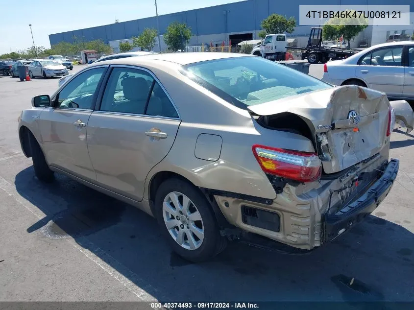 4T1BB46K47U008121 2007 Toyota Camry Hybrid