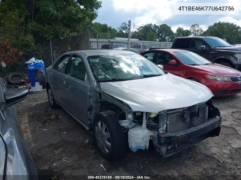 4T1BE46K77U642756 2007 Toyota Camry Le