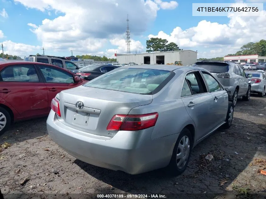 4T1BE46K77U642756 2007 Toyota Camry Le