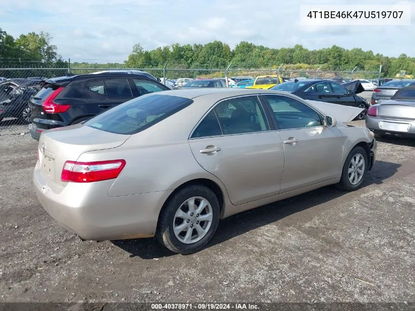 4T1BE46K47U519707 2007 Toyota Camry Le