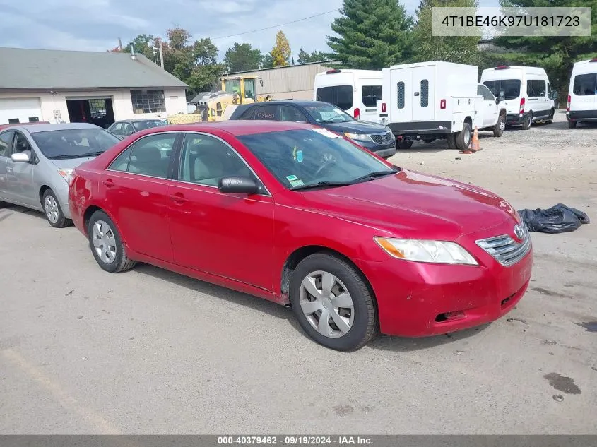 2007 Toyota Camry Le VIN: 4T1BE46K97U181723 Lot: 40379462