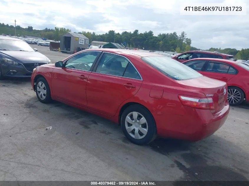 4T1BE46K97U181723 2007 Toyota Camry Le