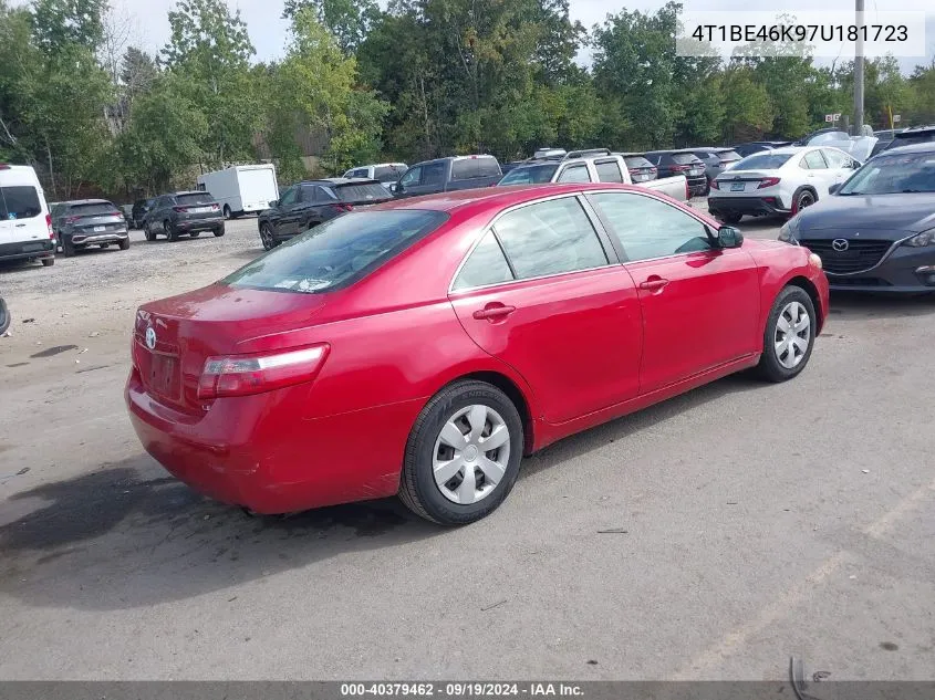 4T1BE46K97U181723 2007 Toyota Camry Le