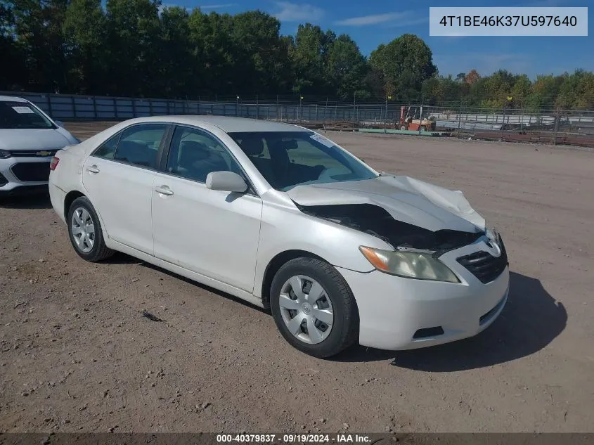 4T1BE46K37U597640 2007 Toyota Camry Le