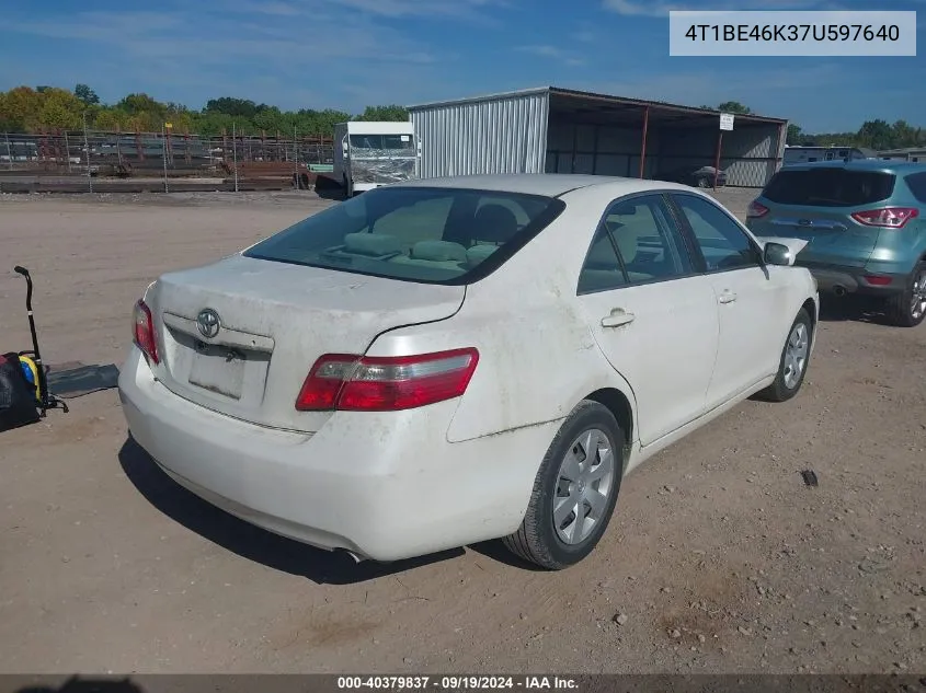 4T1BE46K37U597640 2007 Toyota Camry Le