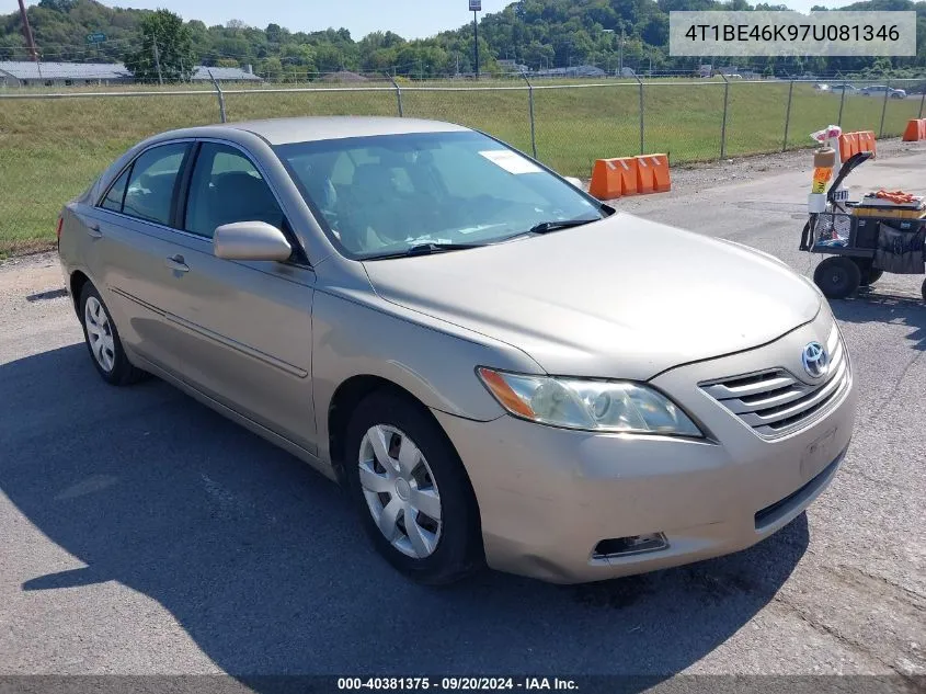 4T1BE46K97U081346 2007 Toyota Camry Le