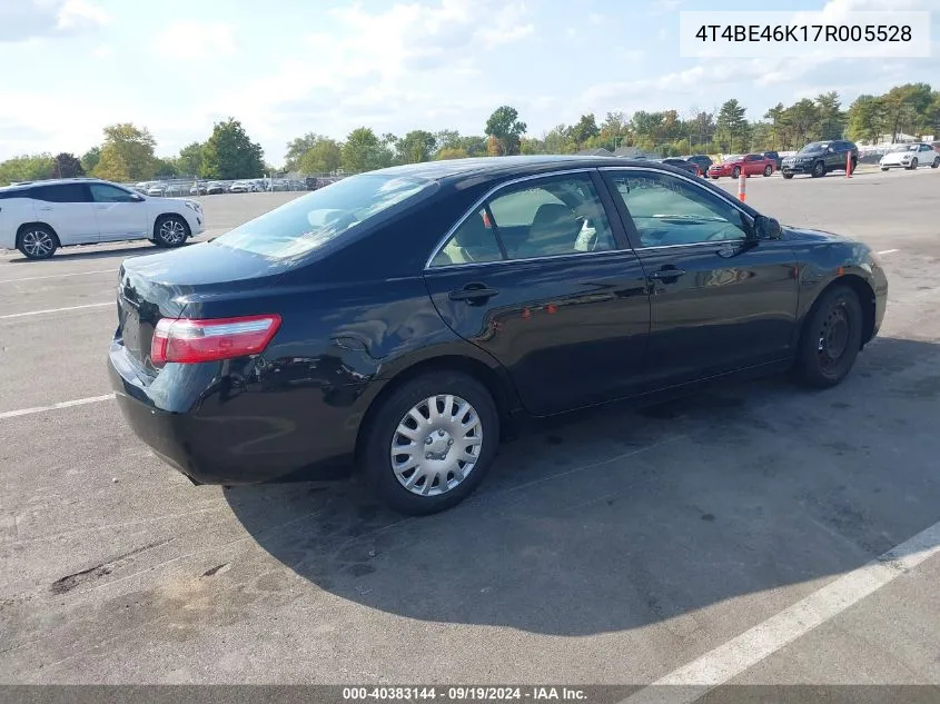 2007 Toyota Camry Ce VIN: 4T4BE46K17R005528 Lot: 40383144