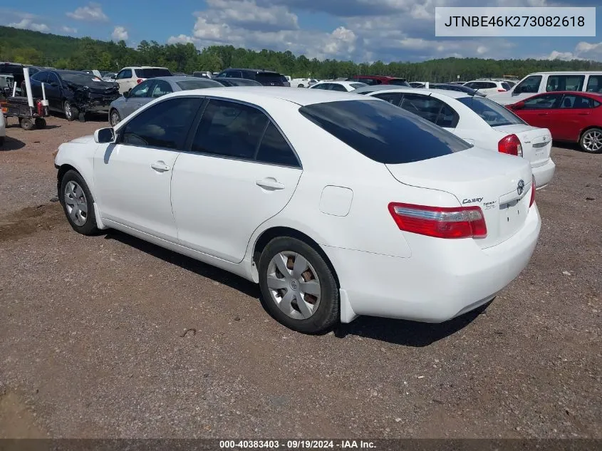 2007 Toyota Camry Le VIN: JTNBE46K273082618 Lot: 40383403