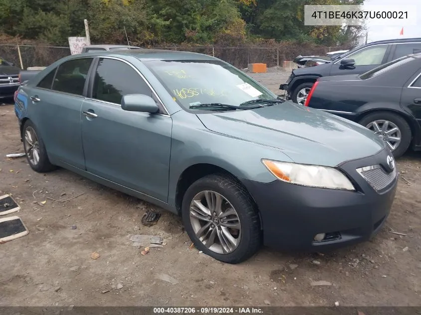 4T1BE46K37U600021 2007 Toyota Camry Le