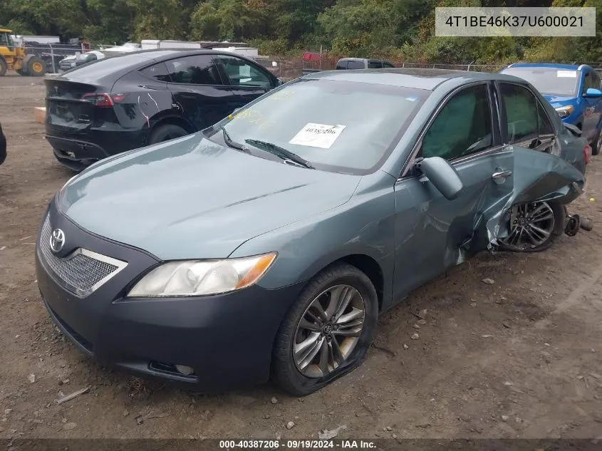 4T1BE46K37U600021 2007 Toyota Camry Le