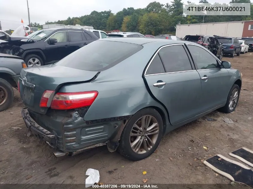 2007 Toyota Camry Le VIN: 4T1BE46K37U600021 Lot: 40387206