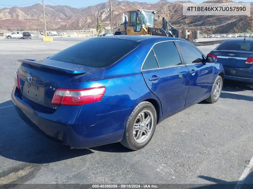 2007 Toyota Camry Le VIN: 4T1BE46KX7U057590 Lot: 40390059