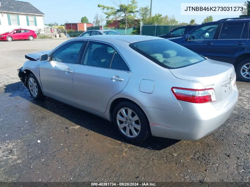 2007 Toyota Camry Hybrid VIN: JTNBB46K273031273 Lot: 40391734