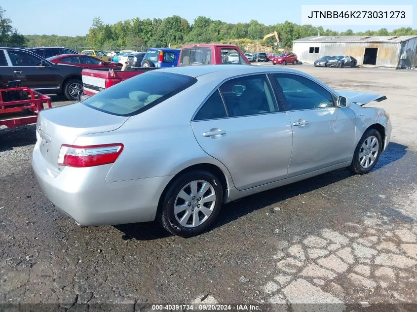 JTNBB46K273031273 2007 Toyota Camry Hybrid