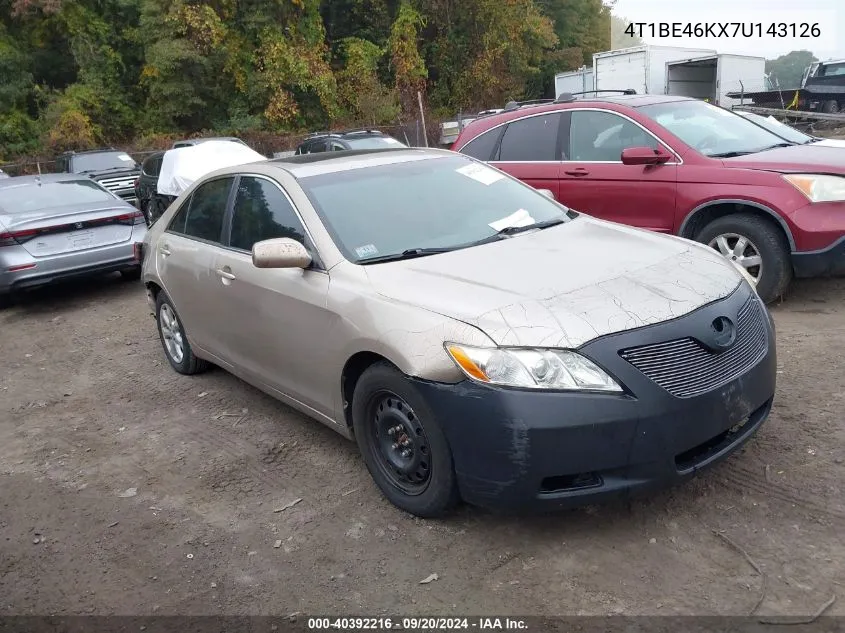 2007 Toyota Camry Le VIN: 4T1BE46KX7U143126 Lot: 40392216