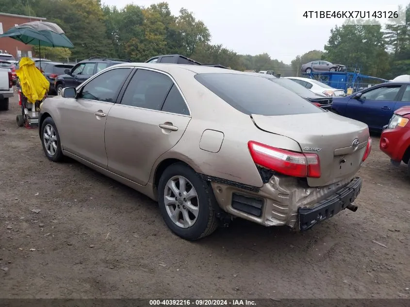 2007 Toyota Camry Le VIN: 4T1BE46KX7U143126 Lot: 40392216