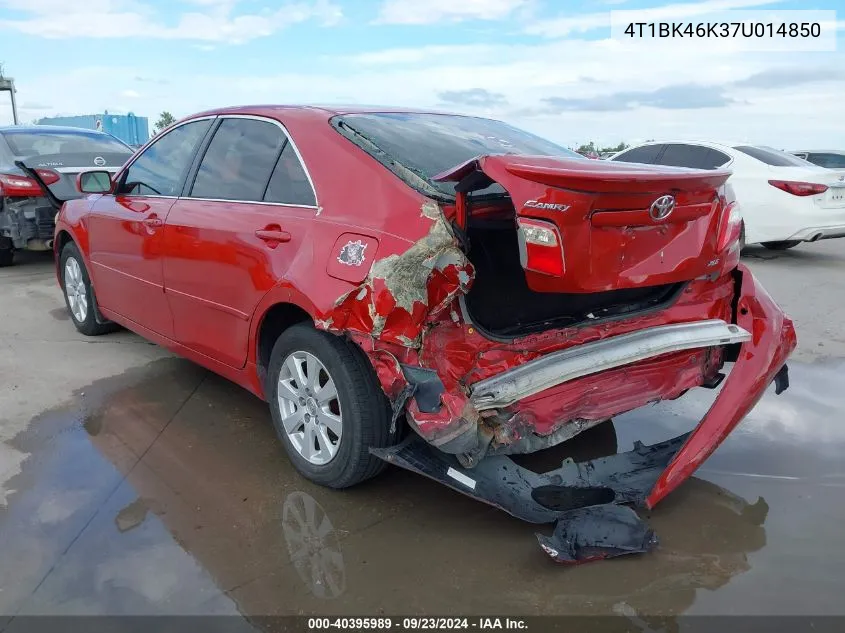 2007 Toyota Camry Xle V6 VIN: 4T1BK46K37U014850 Lot: 40395989