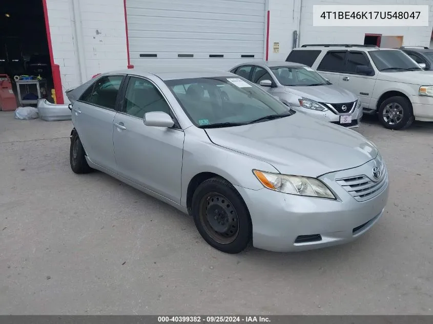 4T1BE46K17U548047 2007 Toyota Camry Le