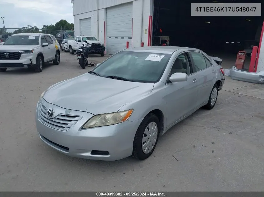 4T1BE46K17U548047 2007 Toyota Camry Le