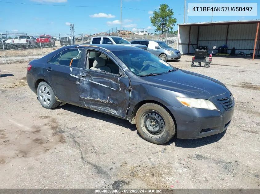 4T1BE46K57U650497 2007 Toyota Camry Le