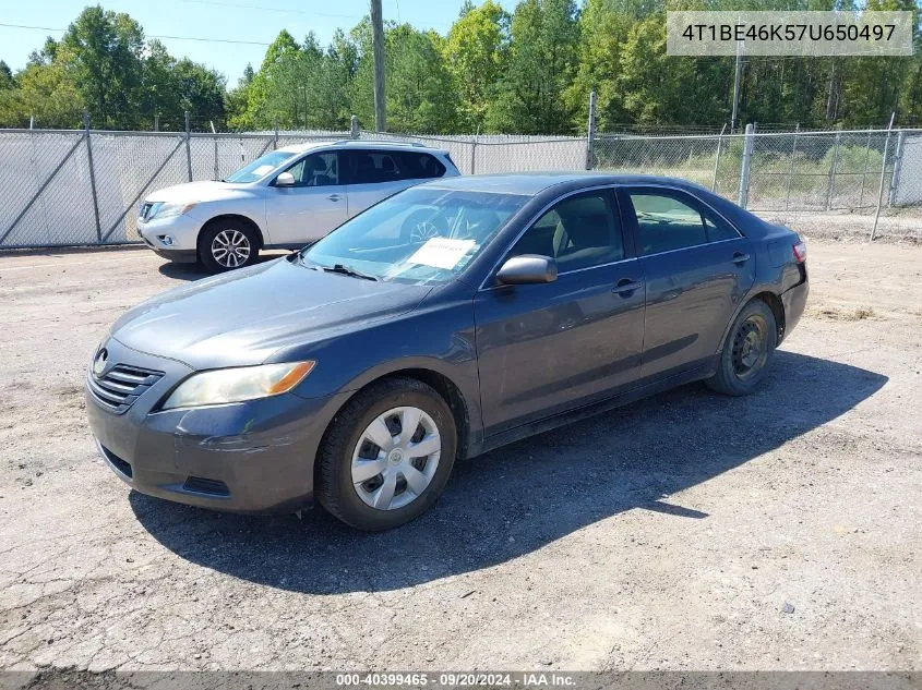 2007 Toyota Camry Le VIN: 4T1BE46K57U650497 Lot: 40399465