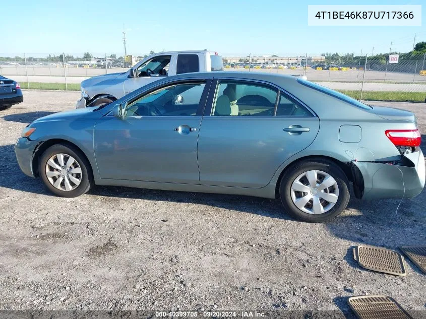 4T1BE46K87U717366 2007 Toyota Camry Le