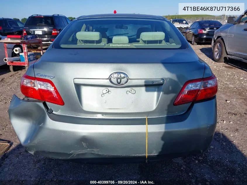 4T1BE46K87U717366 2007 Toyota Camry Le