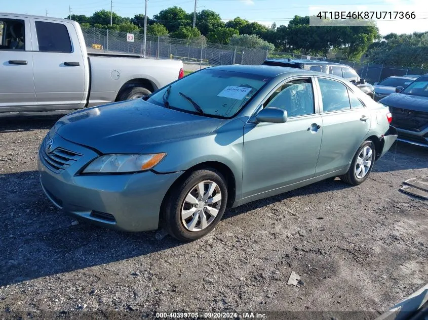 4T1BE46K87U717366 2007 Toyota Camry Le