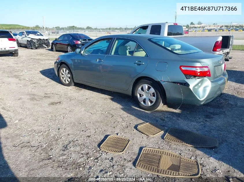 4T1BE46K87U717366 2007 Toyota Camry Le