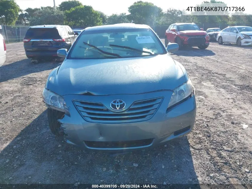 4T1BE46K87U717366 2007 Toyota Camry Le