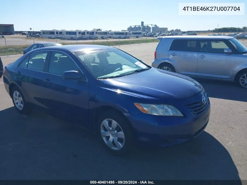 4T1BE46K27U007704 2007 Toyota Camry Le