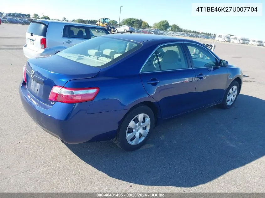 4T1BE46K27U007704 2007 Toyota Camry Le