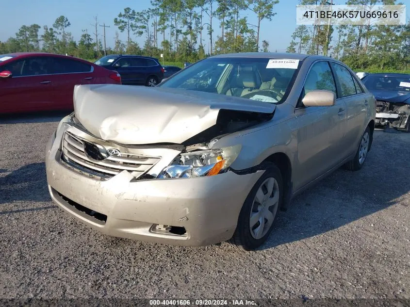 4T1BE46K57U669616 2007 Toyota Camry Le