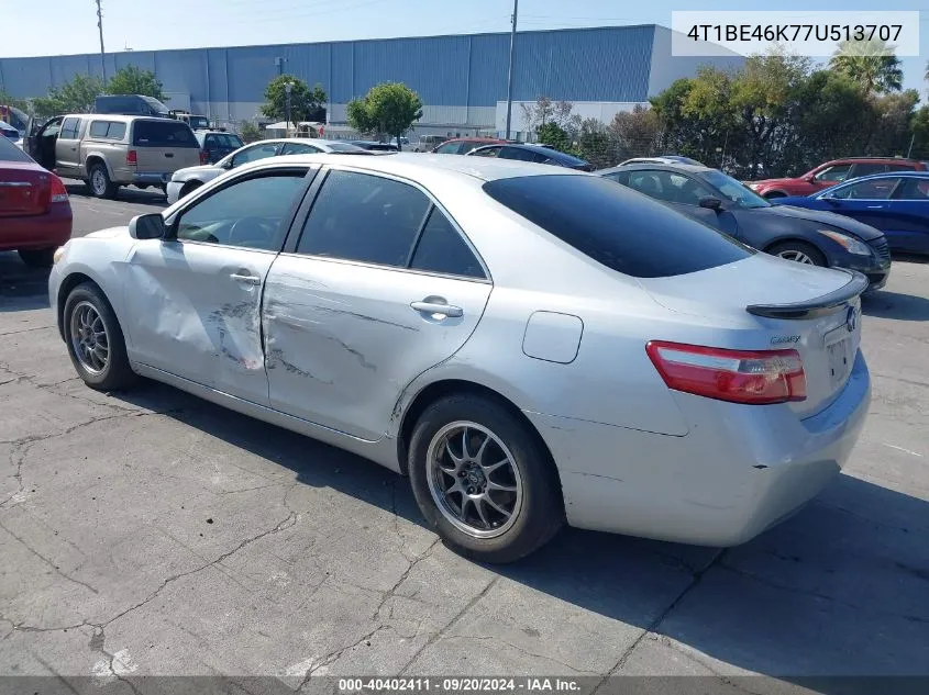 2007 Toyota Camry Le VIN: 4T1BE46K77U513707 Lot: 40402411