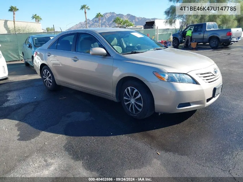 2007 Toyota Camry Le VIN: 4T1BE46K47U147785 Lot: 40402886