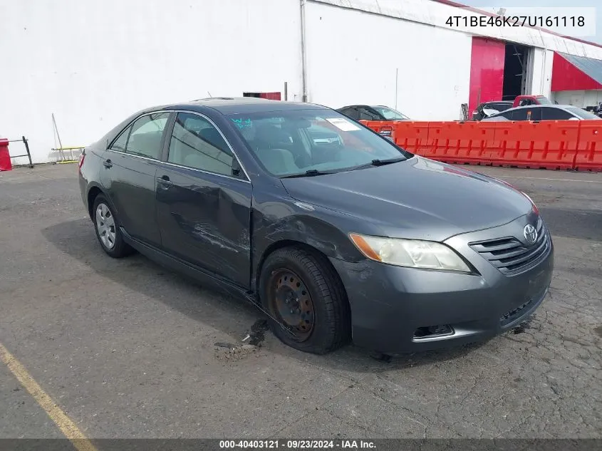 4T1BE46K27U161118 2007 Toyota Camry Le