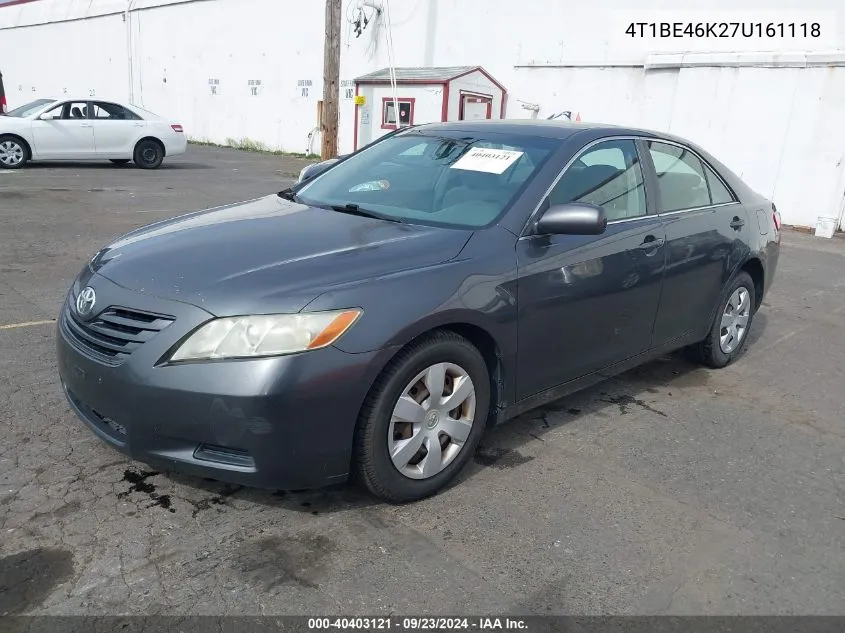 4T1BE46K27U161118 2007 Toyota Camry Le