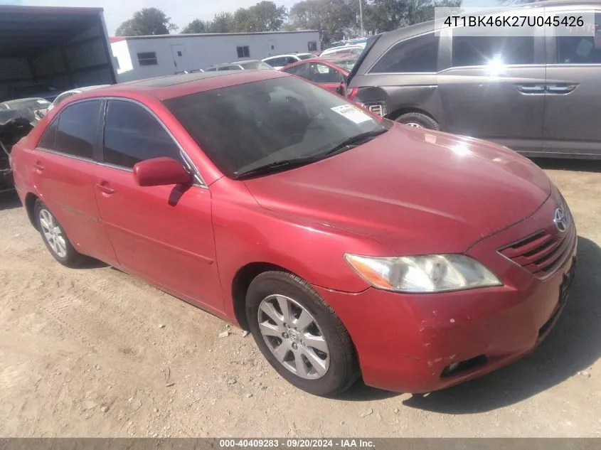 4T1BK46K27U045426 2007 Toyota Camry Xle V6