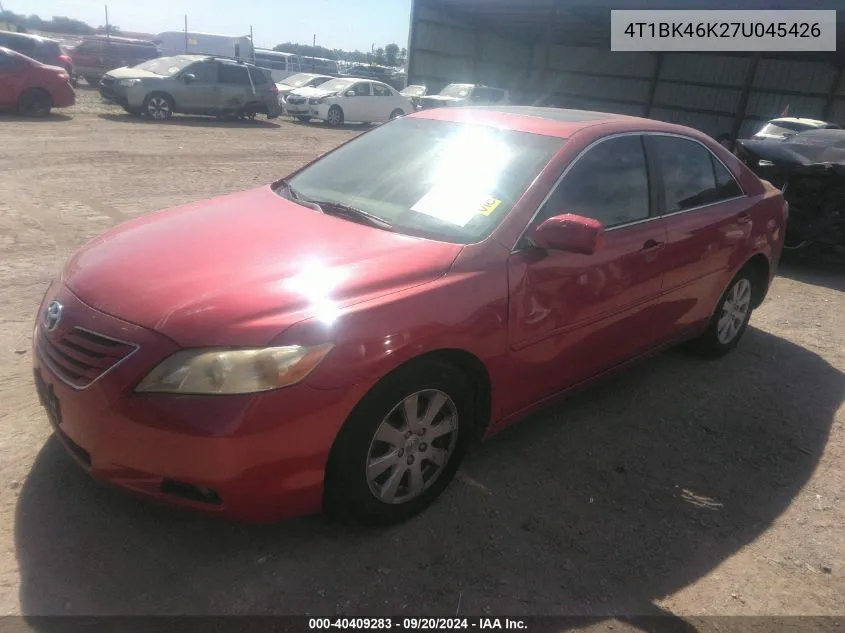 4T1BK46K27U045426 2007 Toyota Camry Xle V6