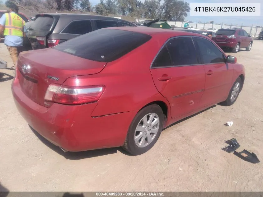 4T1BK46K27U045426 2007 Toyota Camry Xle V6