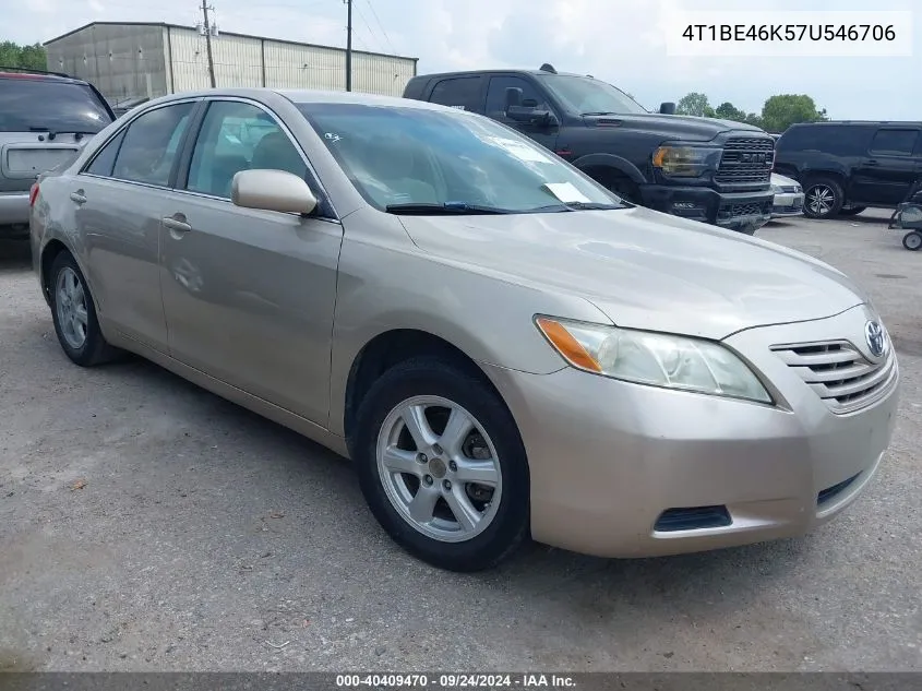 2007 Toyota Camry Le VIN: 4T1BE46K57U546706 Lot: 40409470