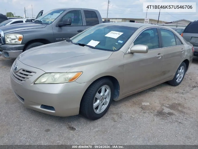 2007 Toyota Camry Le VIN: 4T1BE46K57U546706 Lot: 40409470